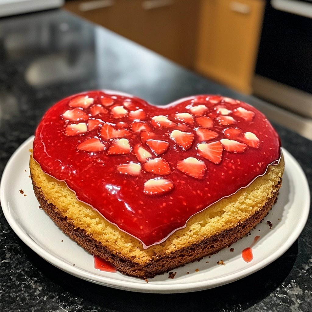 Valentines Heart Cake Easy
