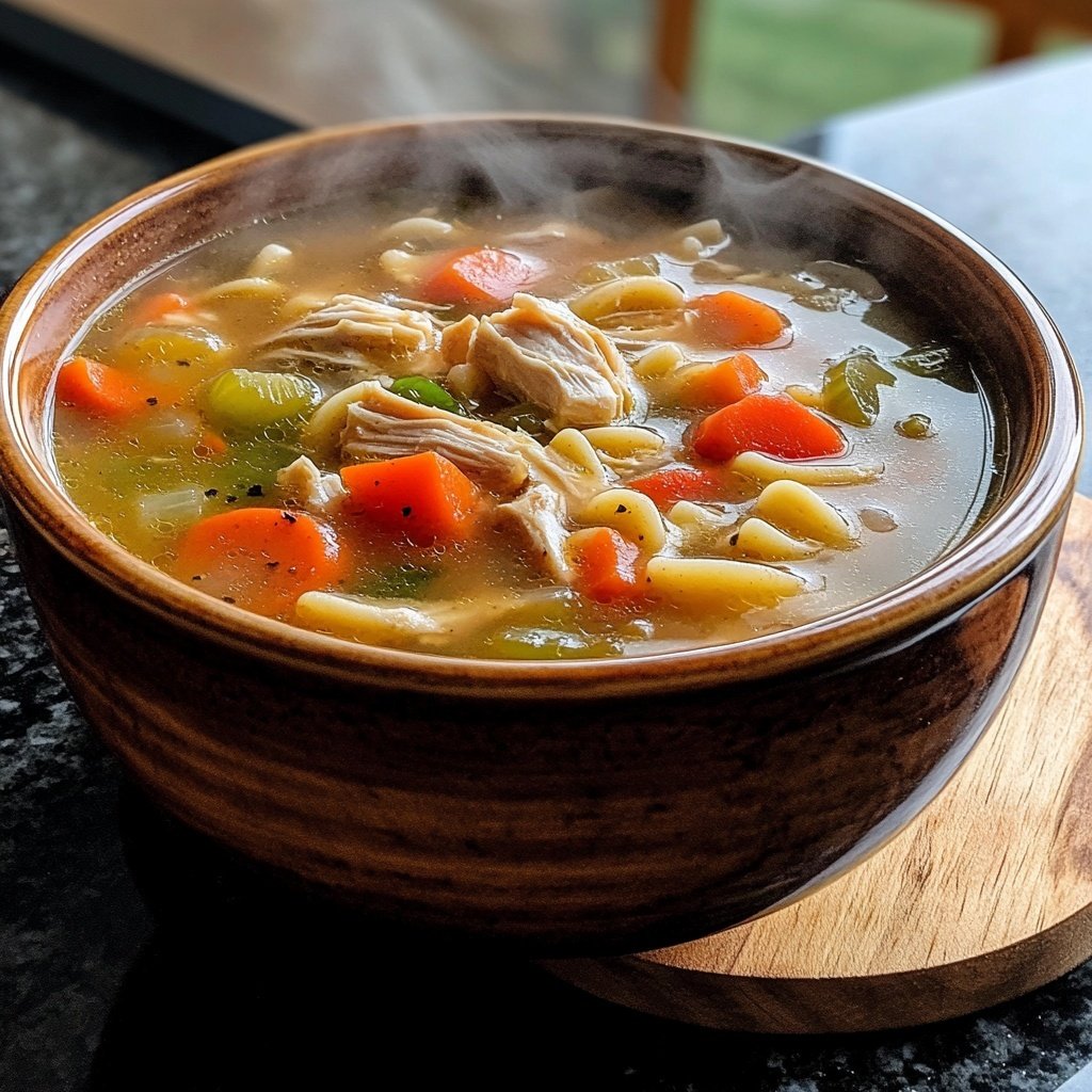 Healthy Crockpot Chicken Noodle Soup