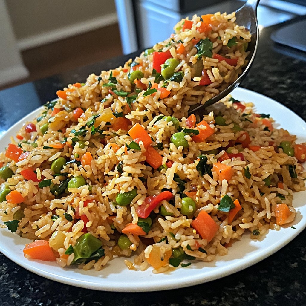 Simple Veggie Fried Rice Lunch