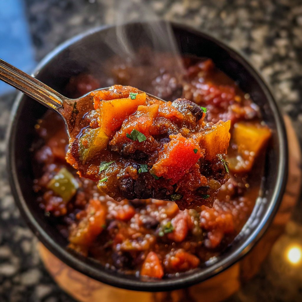 Healthy Crockpot Black Bean Chili