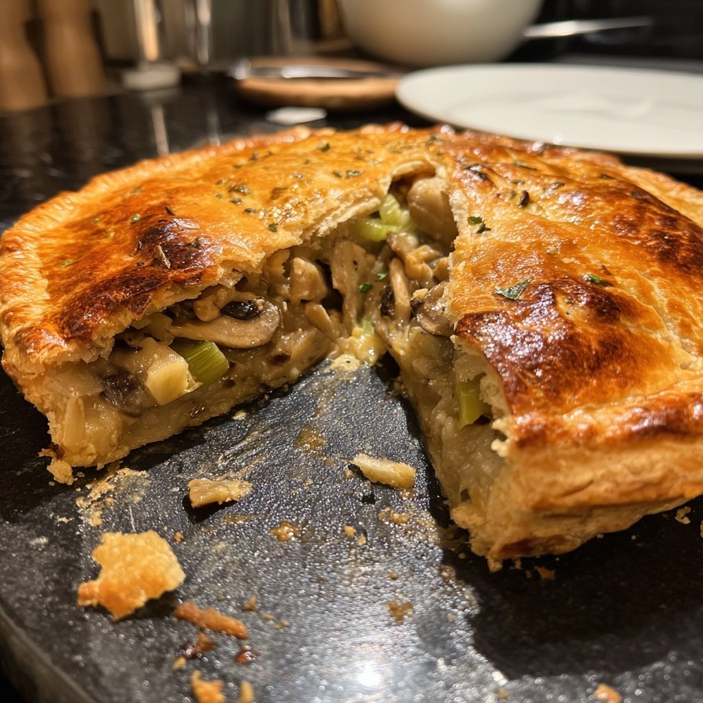 Sunday Mushroom and Leek Pie