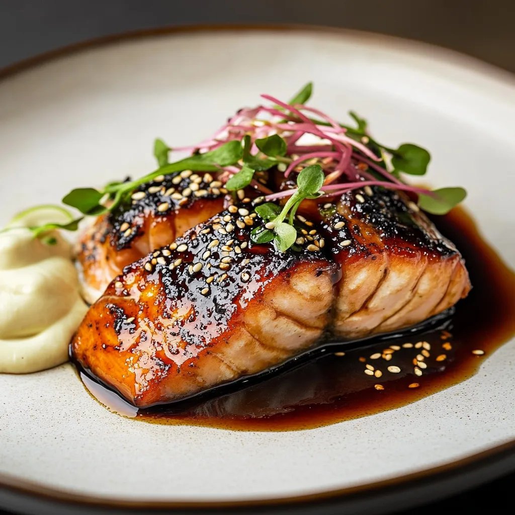 Sake-Glazed Salmon with Sesame Seeds