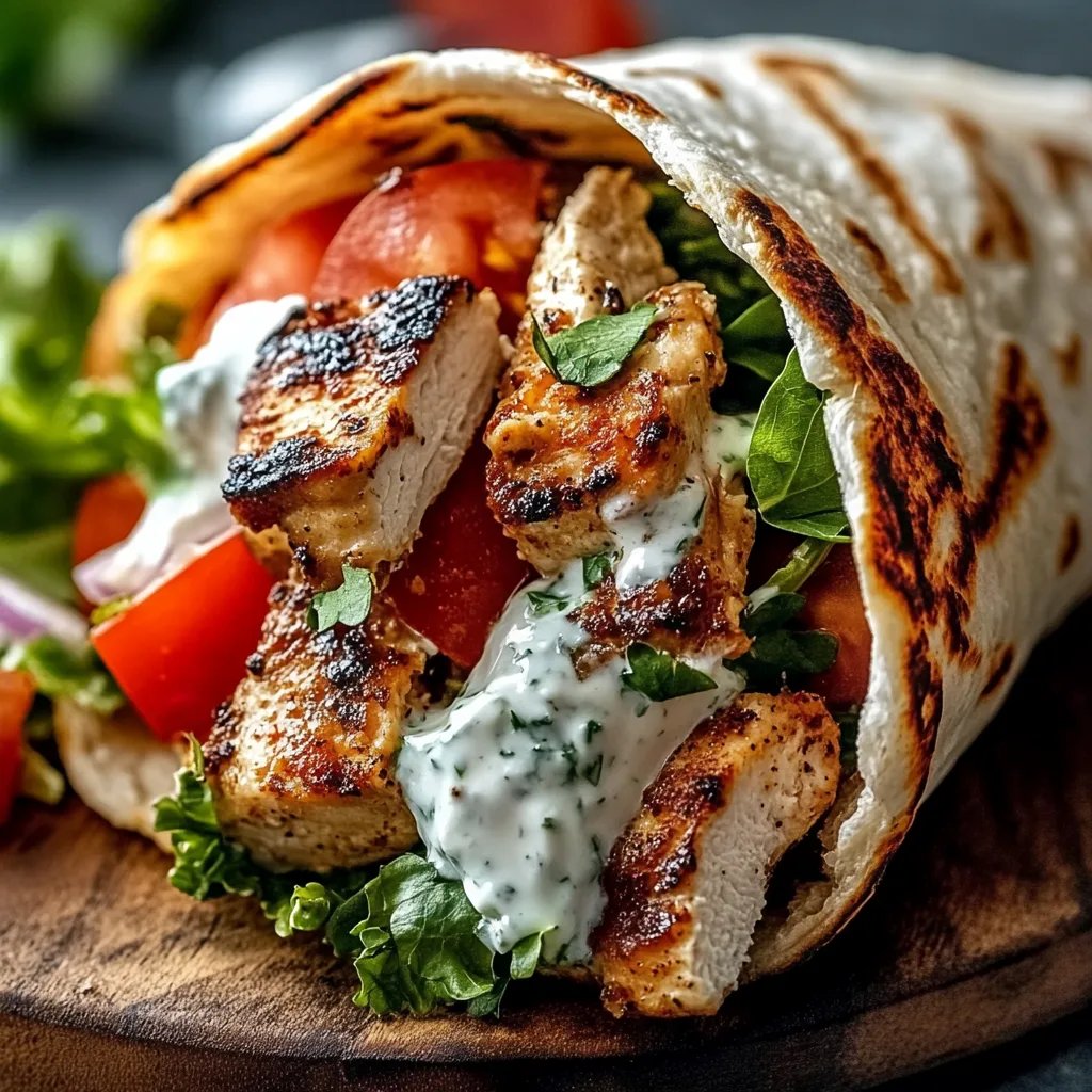 Mediterranean Chicken Gyros with Creamy Feta Tzatziki
