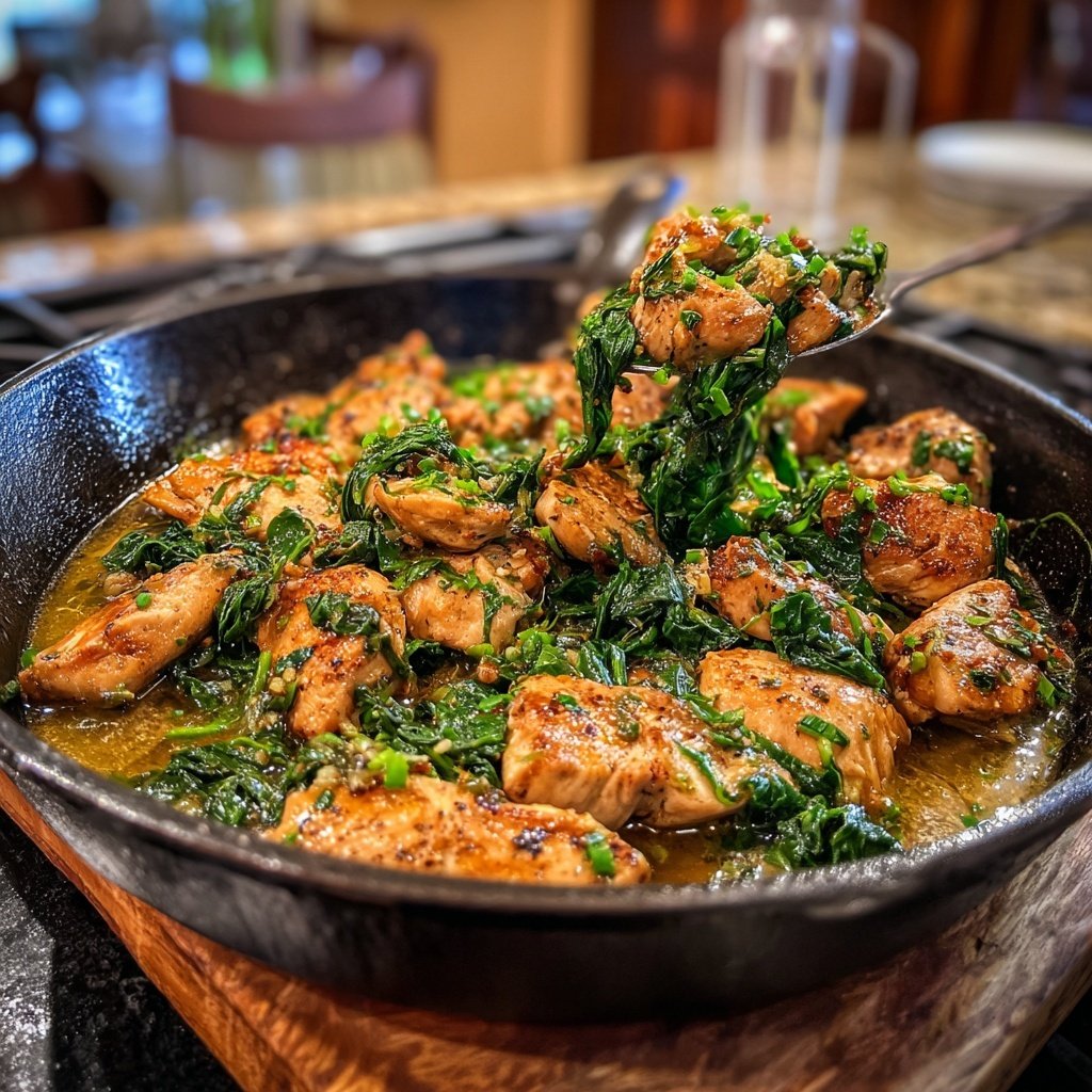 Healthy Lemon Garlic Chicken Skillet