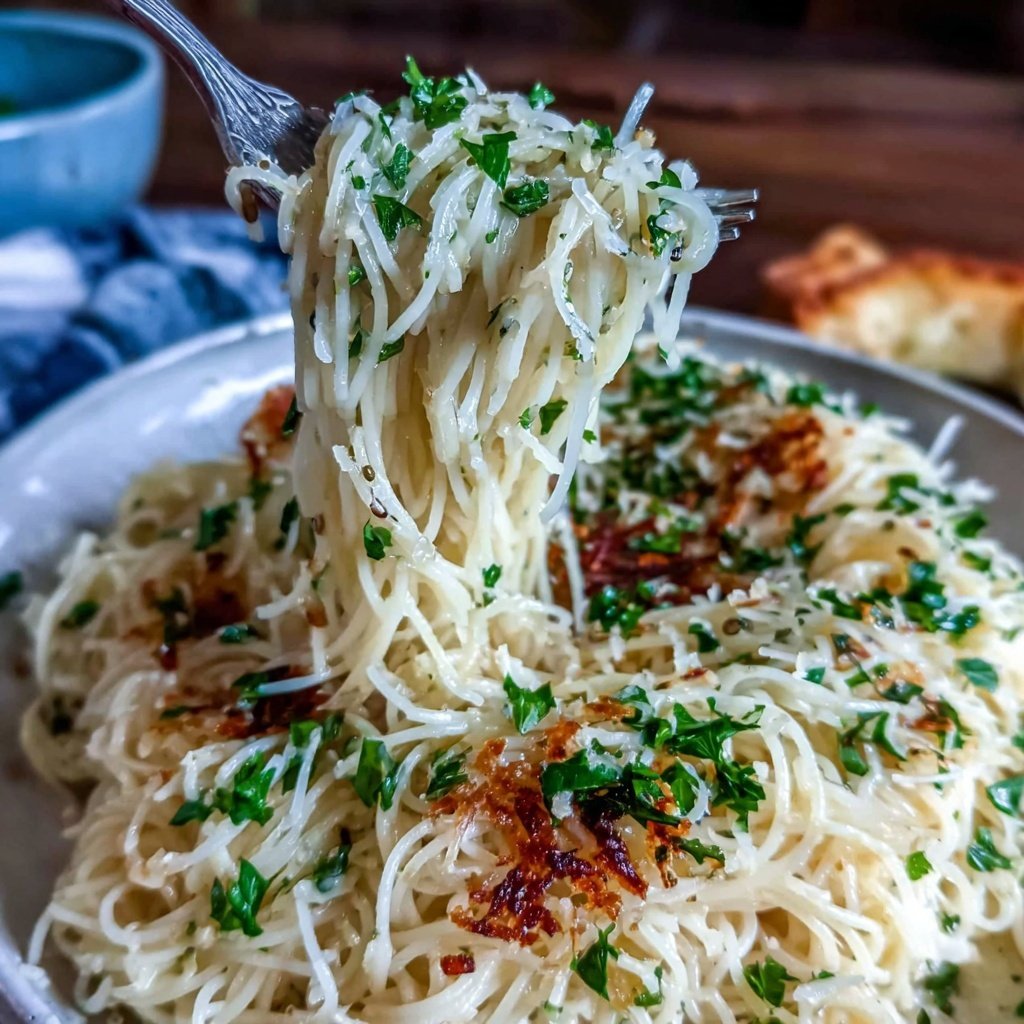 Angel Hair Pasta With Lemon Garlic Butter Sauce