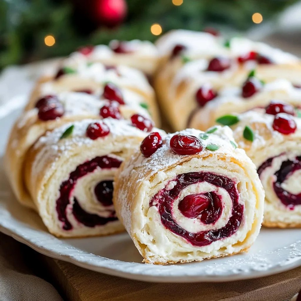 Festive Christmas Cranberry Roll Ups