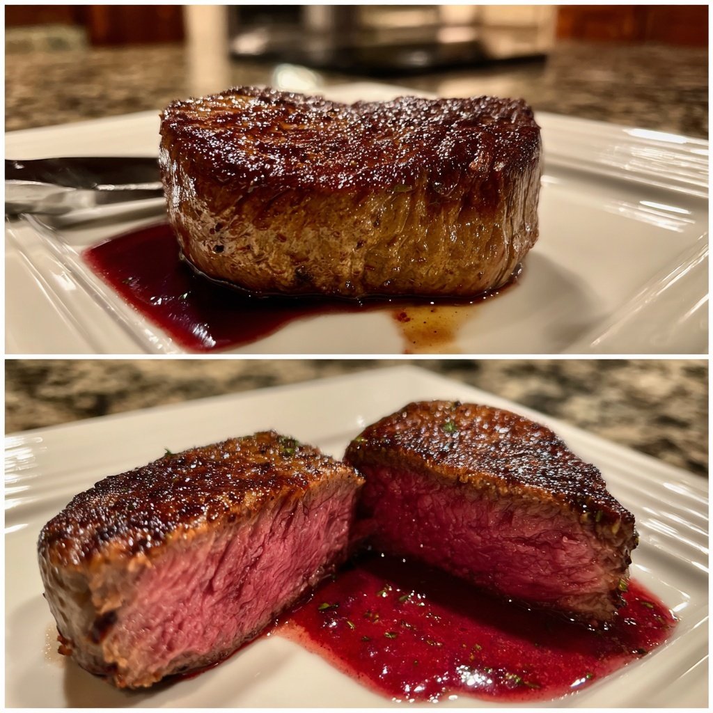 Romantic Filet Mignon with Red Wine Sauce