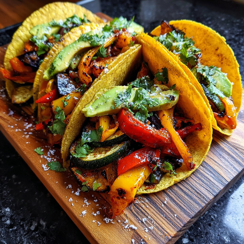 Smoky Roasted Veggie Tacos