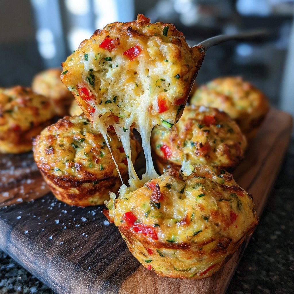 Super Bowl Party Cheesy Veggie Muffins
