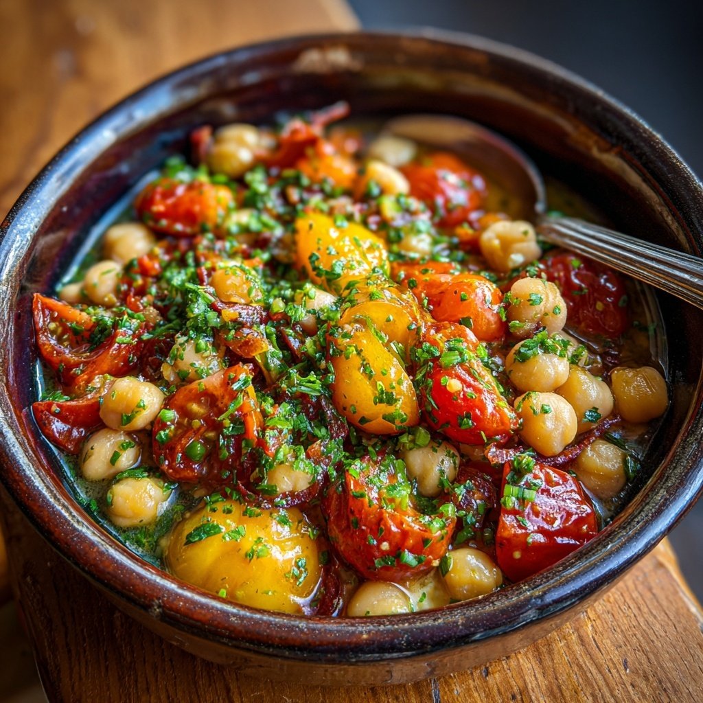 Mediterranean Chickpea Tomato Bowl