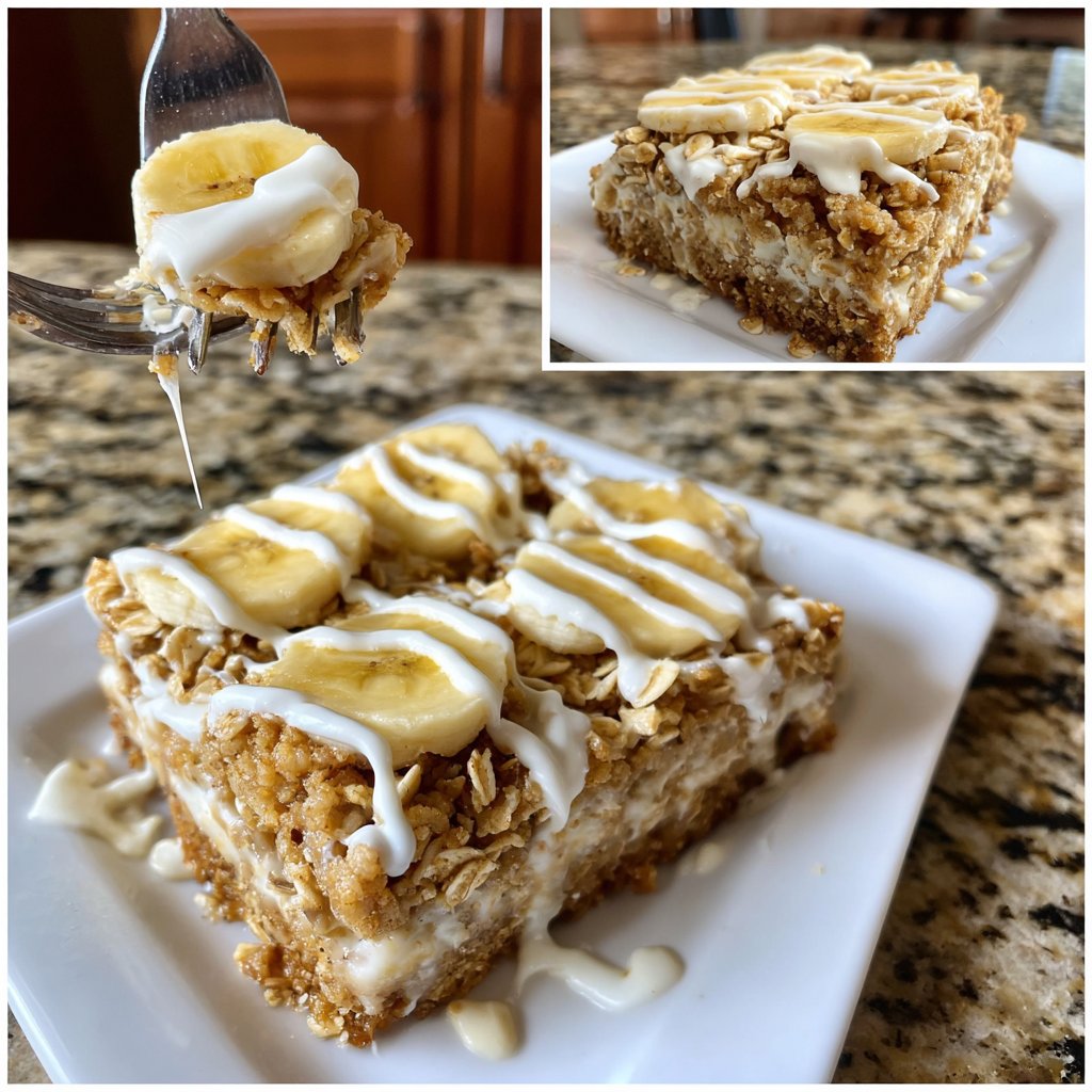 Banana Oat Yogurt Squares