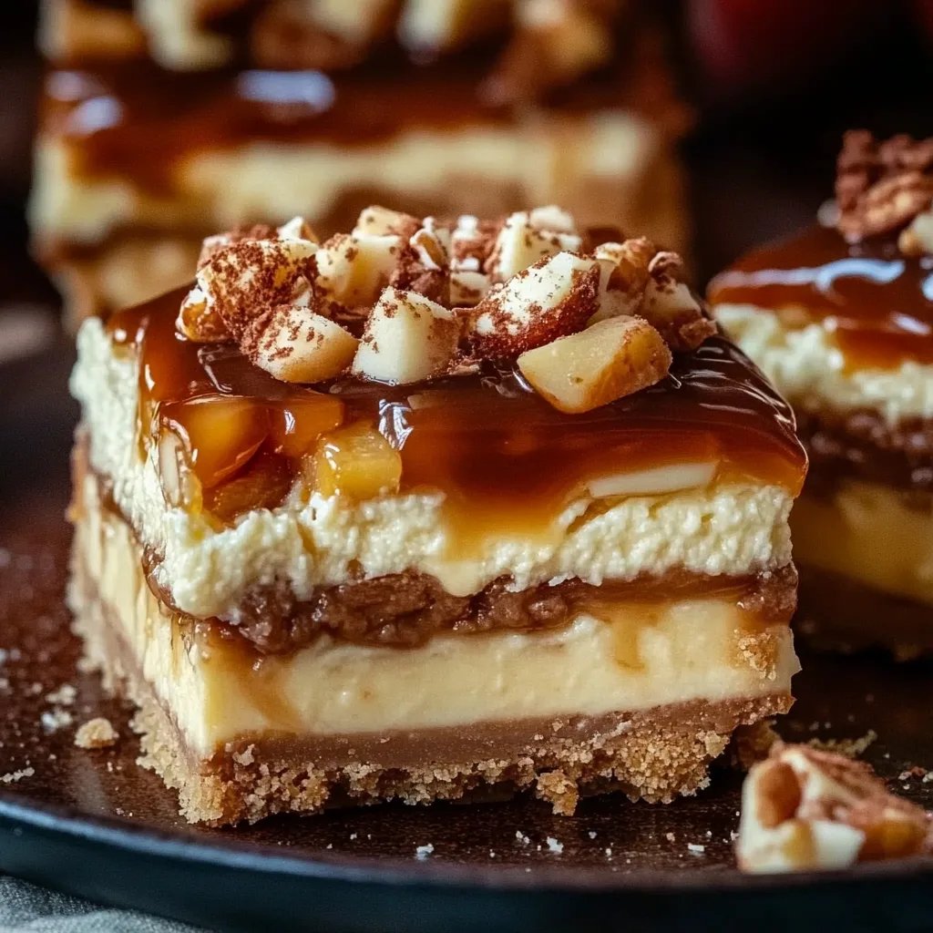 Caramel Apple Cheesecake Bars