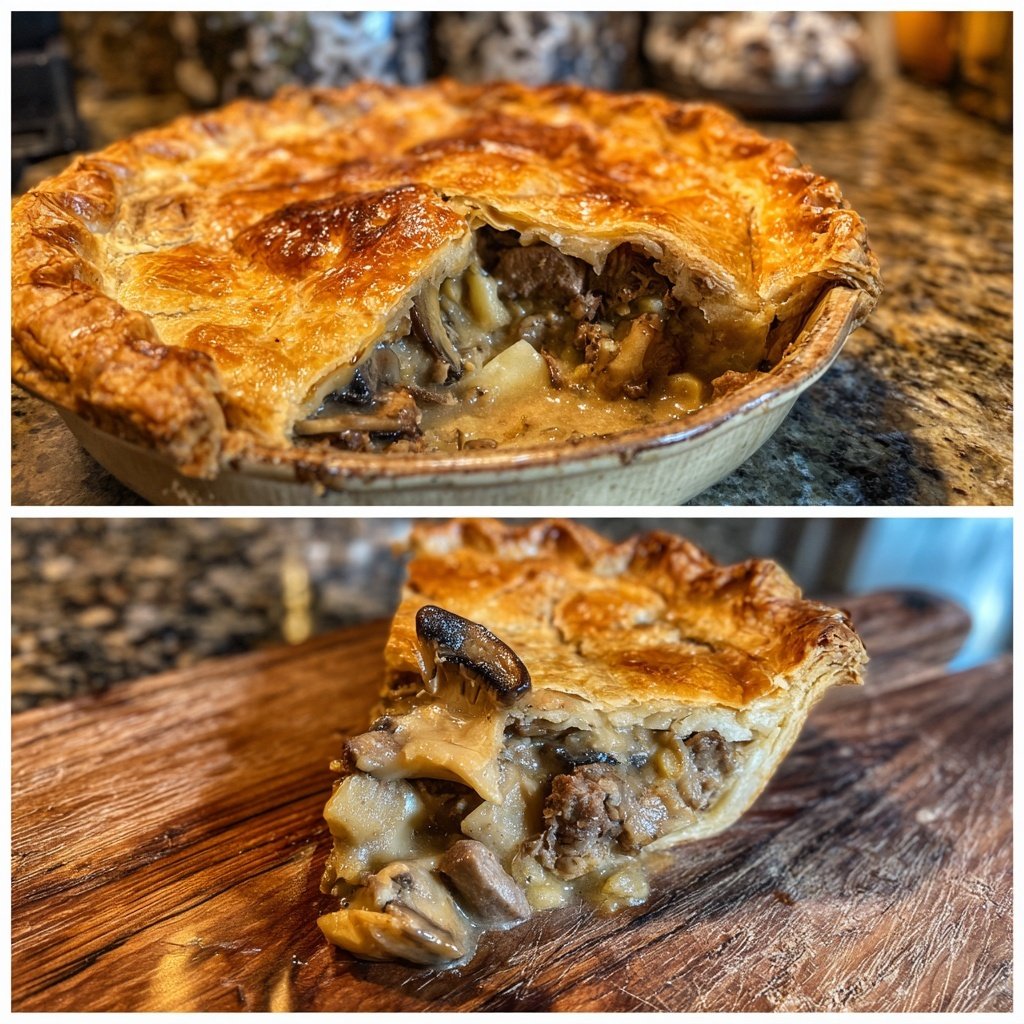Comfort Food Beef and Mushroom Pot Pie