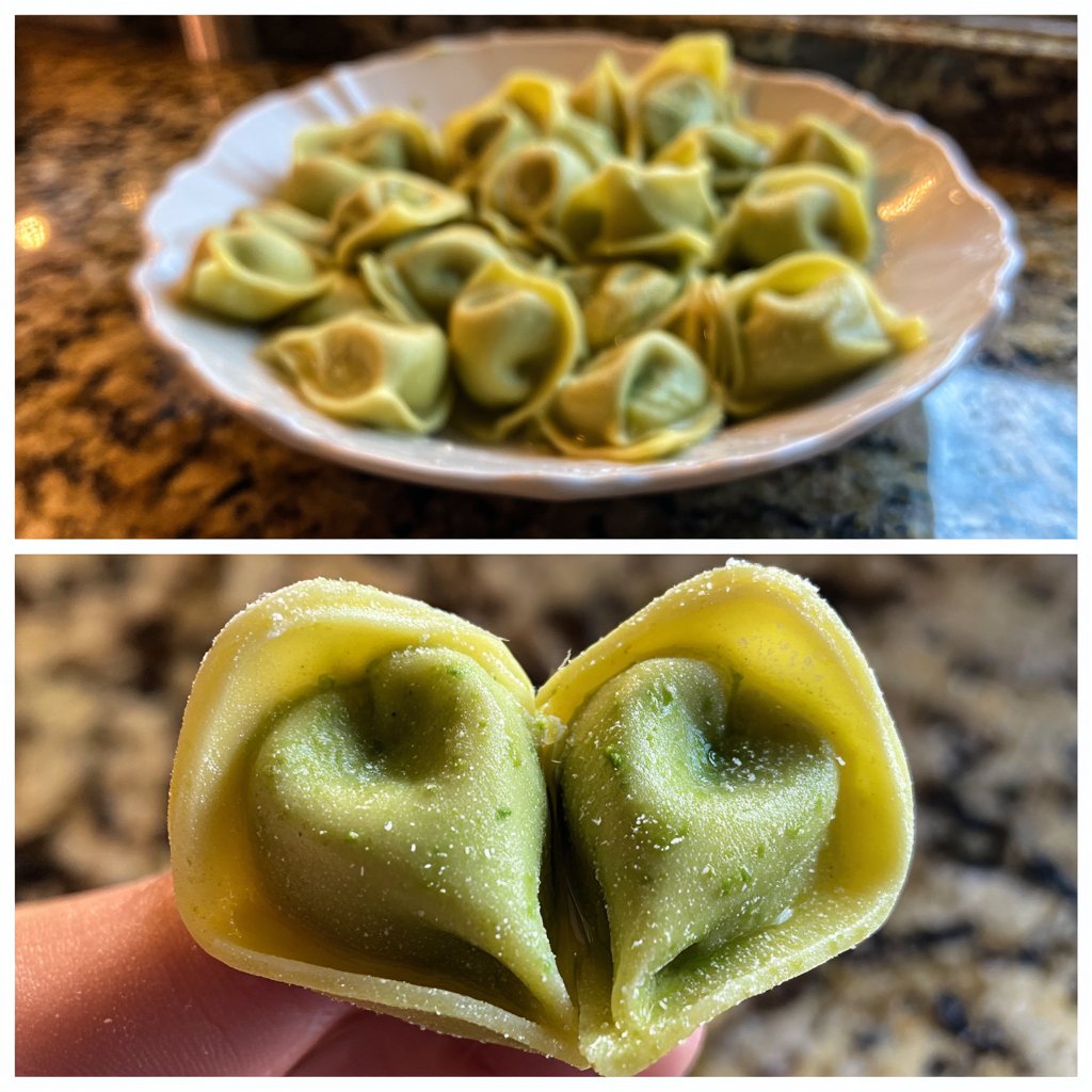 Heart-Shaped Spinach Tortellini