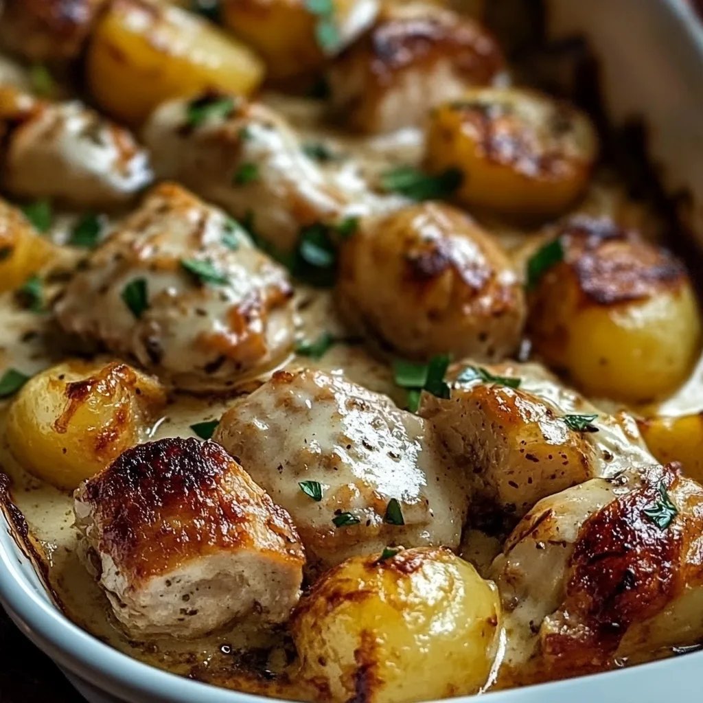 Garlic Parmesan Crockpot Chicken and Potatoes