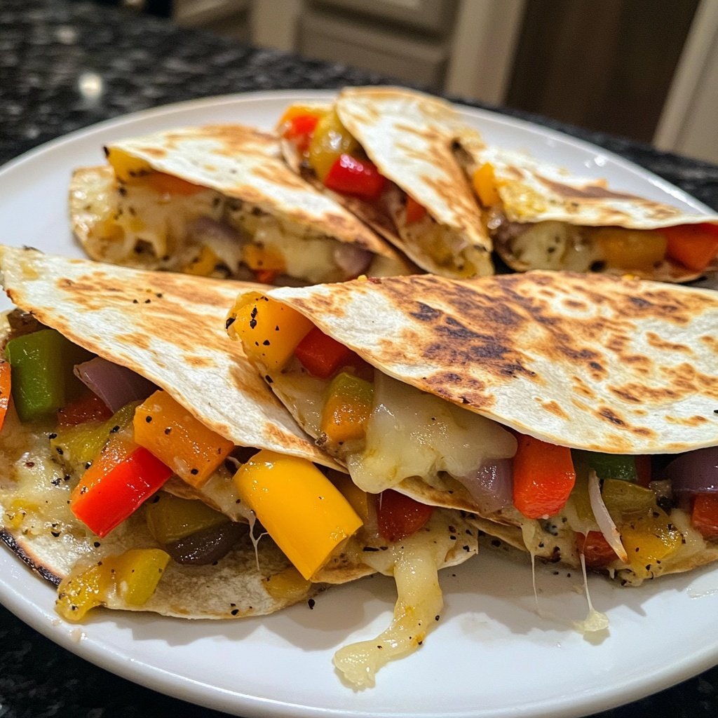 One-Pan Veggie Quesadillas Recipe