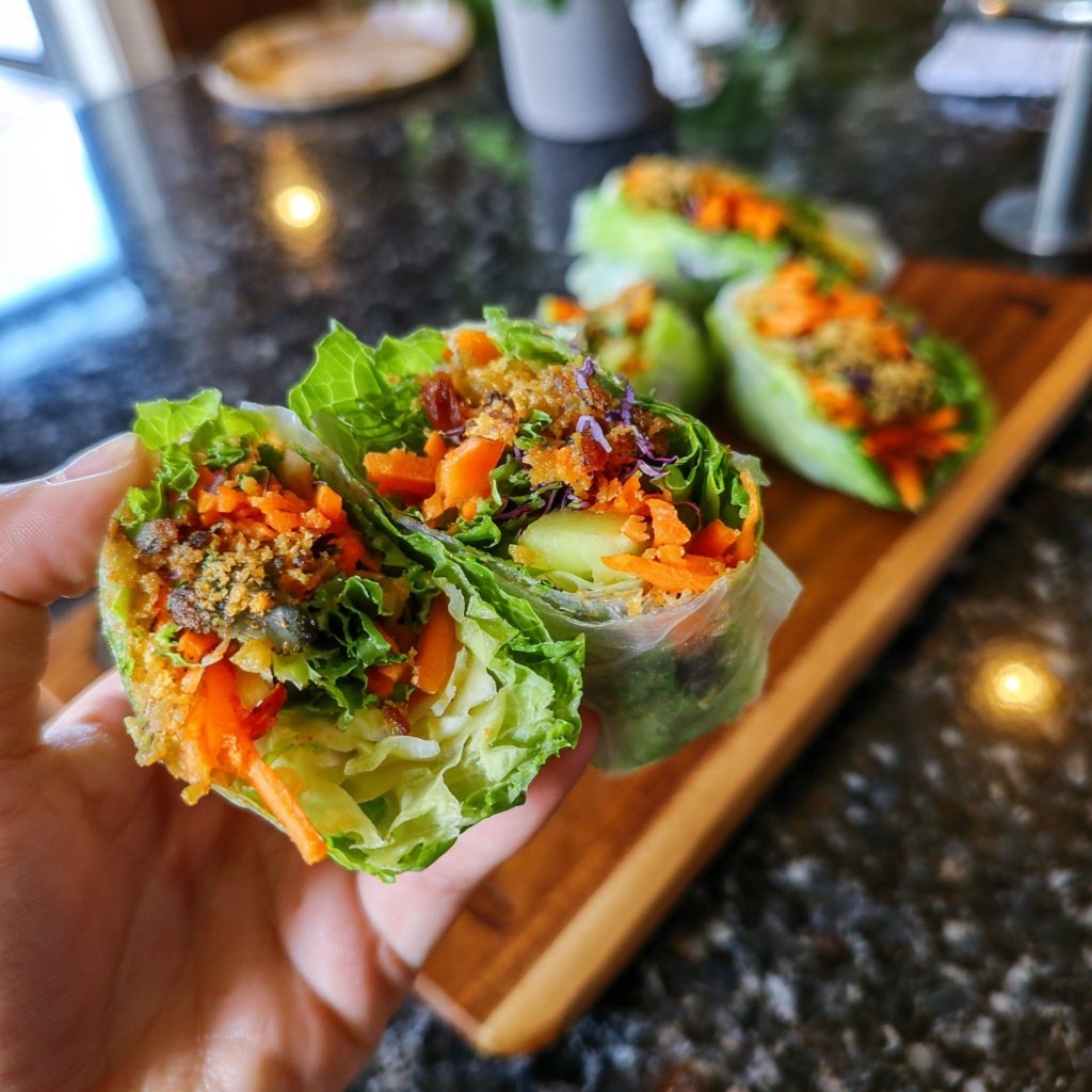 Super Bowl Veggie Spring Rolls