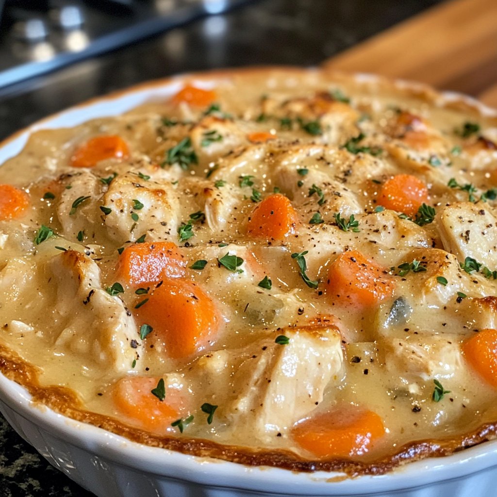 Spicy Crockpot Chicken Pot Pie Filling