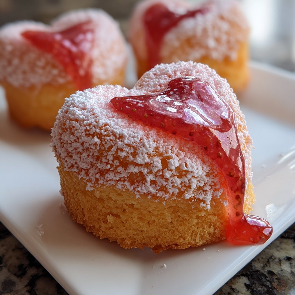 Mini Heart Cake Easy Recipe