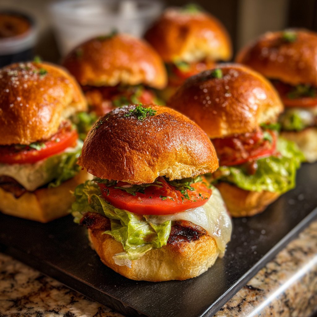 Sliders with Garlic Butter Brioche