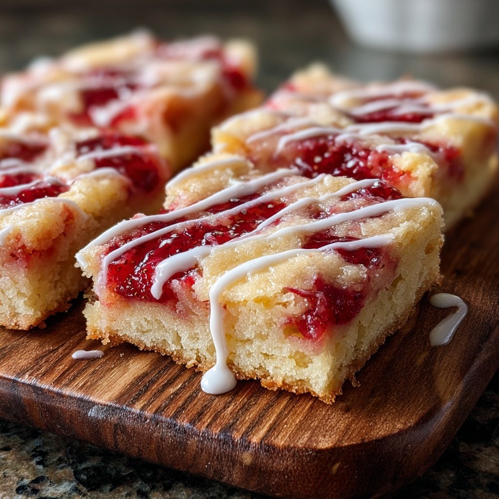 Spring Strawberry Sugar Cookie Bars