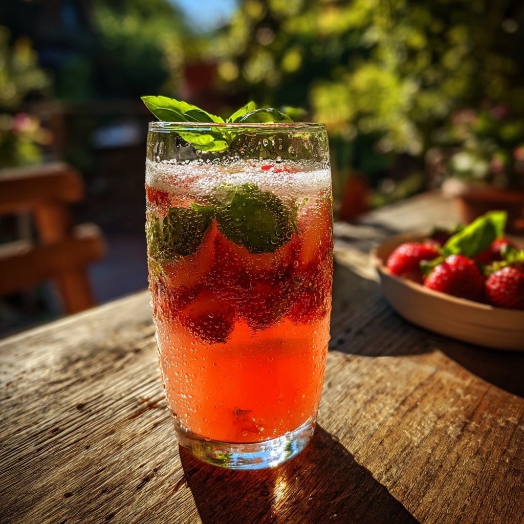 Strawberry Basil Spring Lemonade