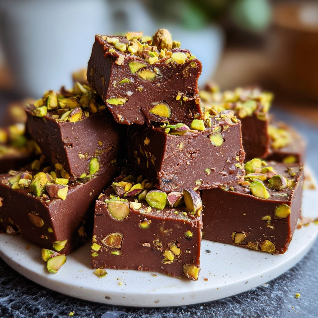Chocolate Pistachio Fudge