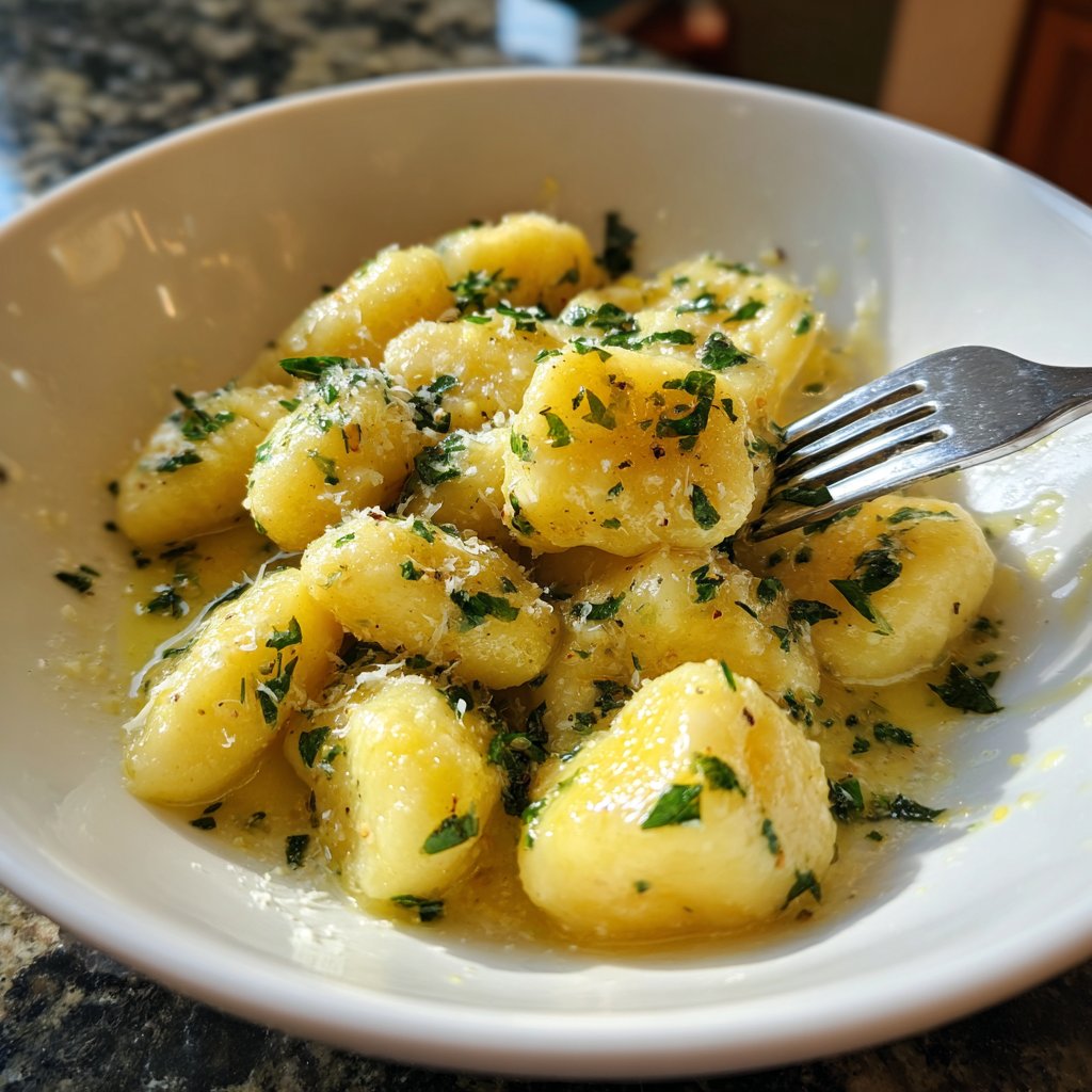 Romantic Lemon Butter Gnocchi