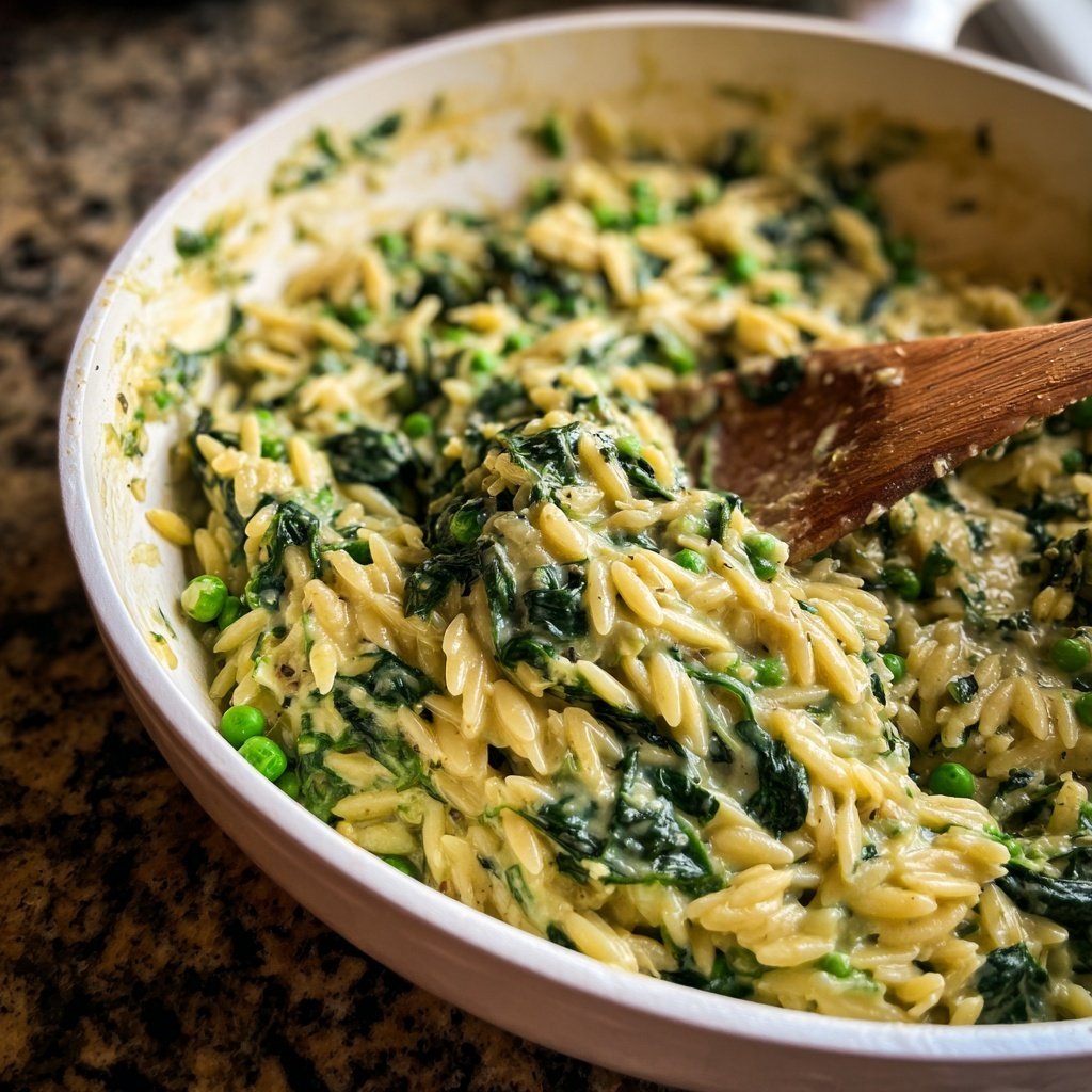 Creamy Spinach Orzo